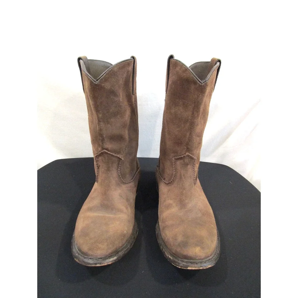 Frye Brown Suede Marco Roper Western Cowboy Boots Men 9.5 D